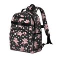thumbnail image 2 of Unicorn and Wing Black Pattern Cute School Backpack Bag for School with Padded Back and Adjustable Shoulder Straps 15.25"x11.5"x5.25", 2 of 5