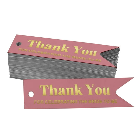 Inkdotpot Real Gold Foil Thank You For Celebrating The Bride To Be Bridal Shower Tags Favor Hang Paper Tags 50 Pieces