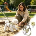 thumbnail image 1 of Adjustable Chest Back Harness for Small and Cats Breathable Mesh Cute Bear Design Escape Proof Buckle, 1 of 4