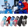 thumbnail image 2 of Winter Kids Ski Gloves Outdoor Sports Gloves Boys Girls Snow Skating Snowboarding Windproof Warm Mitten For Cold Weather, 2 of 9