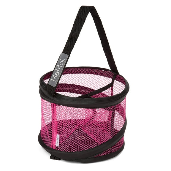 MeMoi Collapsible Portable 3-Pocket Mesh Shower Caddy