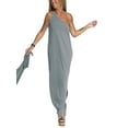 thumbnail image 1 of xiaxaixu Femmes une Épaule Débardeur Robe Couleur Unie Sans Manches Split Parti Robe pour Cocktail Beach Club Été Streetwear, 1 of 5