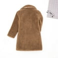 thumbnail image 3 of Abcomgle Toddler Baby Girls Faux Fur Jacket Coat Teddy Fleece Fuzzy Toddler Jackets for Girls Winter Warm Outerwear Jackets Girls Cute with Pockets,2-3 Years,Camel, 3 of 4