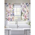 thumbnail image 5 of Spring Flowers Sheer Curtains 45 Inch Length 2 Panels Set Window Treatments, Watercolor Floral Dragonflies Vintage Rod Pocket Semi Curtains for Living Room/Bedroom/Kitchen Décor, 104"W x 45"L, 5 of 7