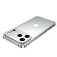 thumbnail image 3 of Compatible with iPhone 17 Pro Max Metal Bumper Phone Case,With Camer Lens Protector,Raised Edge Protection,Shockproof Anti-fall Protection Non-slip Rugged Frame No-Back Phone Case,Silver, 3 of 7