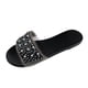 thumbnail image 2 of Sandalias planas con punta abierta y diamantes de imitación para mujer, sandalias cómodas, sandalias informales cómodas para la playa Wmkox8yii  hj789, 2 of 8