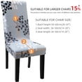 thumbnail image 4 of Stretch Dining Chair Covers Removable Washable Dining Room Chair Slipcovers Spandex Chair Slipcover Chair Covers for Dining Room (Gray-Black, 4), 4 of 6
