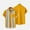 Yellow, variant on Babysbule Mens Shirts Men Casual Solid Buttons Beach With Pocket Turndown Short Sleeve Shirt Blouse