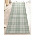 thumbnail image 6 of Well Woven Apollo Plaid Modern Green Flat Pile Easy to Clean 2'3" x 7'3" Runner Rug for Living Room Stairs Hallway and Kitchen, 6 of 7