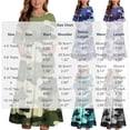 thumbnail image 3 of Little Girls Maxi Dress 4-14 Years Ruffle Half Sleeve Round Neck Floral Print Tiered Long Dress with Side Pockets Blue E 5-6 Years, 3 of 7