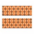 thumbnail image 2 of Orange Brown Bench Cushion Set of 2, Vintage Argyle Pattern with Diamond Check Lozenges Geometric Art, Standard Size Foam Pad and Decorative Cover, Redbrown Peach Orange, by Ambesonne, 2 of 4