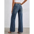 thumbnail image 6 of EMMIOL Women's Baggy Boyfriend Jeans Mid-Low Waist Vintage Wide Leg Denim Streetwear Pants, 6 of 8