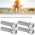 thumbnail image 4 of 4pcs Bicycle Handlebar Bolts Titanium Alloy Inner Hexagon Screws M7 x 25mm Titanium Color, 4 of 4