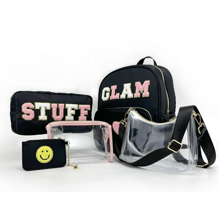 Hello Hobby Zippered Customizable Nylon Storage Bag, Medium, Black