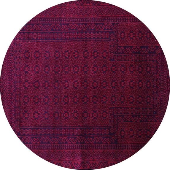 Ahgly Company Indoor Round Persian Pink Traditional Area Rugs, 8' Round