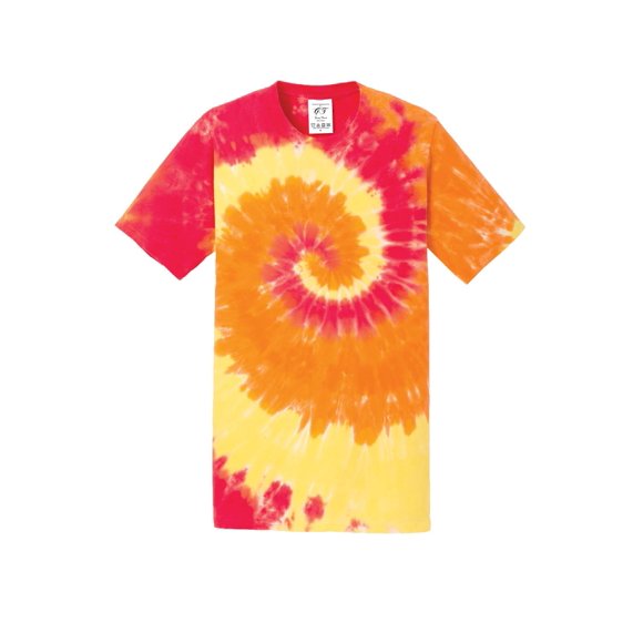 Gravity Threads Mens Tie-Dye Short-Sleeve T-Shirt - Blaze Rainbow - Medium