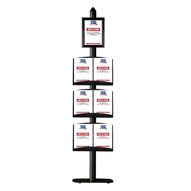 M&T Displays FreeStanding Poster Display Stand with Literature Racks