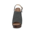 thumbnail image 6 of BLISSFUL STEP Women's Shoes Chunky Heel Buckle Slingback Chunky Platform Sandals Grey 10, 6 of 7