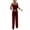 Wine, variant on Women's Vintage Sleeveless Ruffle High Waist Wide Leg Romper formal Long Jumpsuit Blue XXL