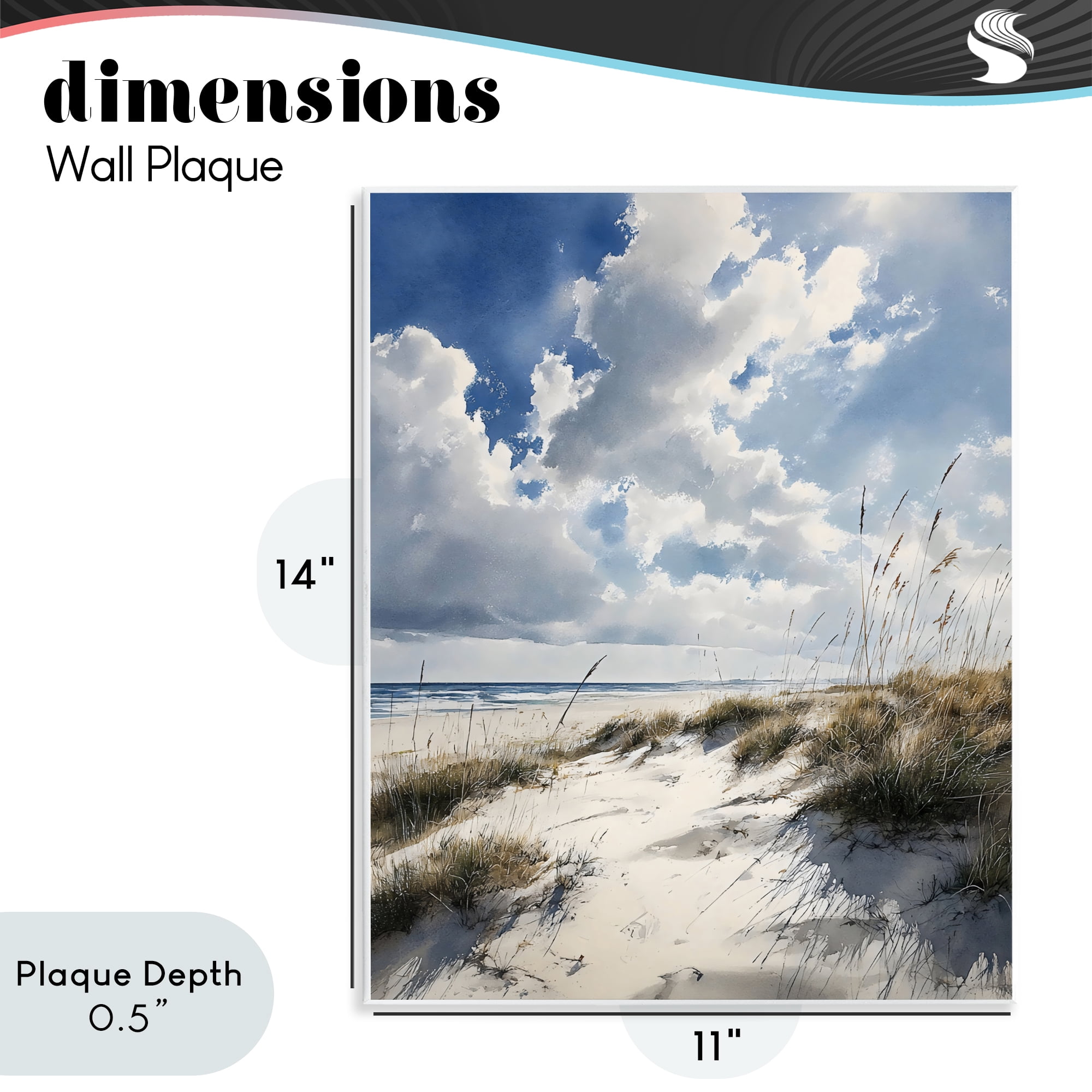 Stupell Industries Midday Sunny Beach Dunes Wall Plaque Art, design by Franklyn Gregory