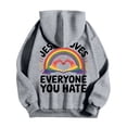 thumbnail image 5 of MHFRRA Sudaderas y Sudaderas para Hombre para Uso Casual, Suéter Acogedor con Diseño Estampado, Ajuste Holgado para Otoño E Invierno Gris claro, 5 of 5