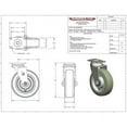 thumbnail image 4 of Snap-Loc SLAC6SDSP 6 in. Super-Duty Polyurethane Swivel Caster, 450 lbs, 4 of 4