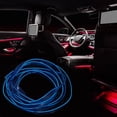 thumbnail image 3 of 2 Meter/6ft Interior USB Neon EL Wire String Strip Blue Cold Light Glow String Strip Set for Car, 3 of 6