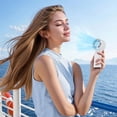 thumbnail image 3 of Horivan Mini Portable Fan Rechargeable Handheld Fan 3 Speed Personal Cooling Desk Travel Outdoor Use USB Powered Quiet Battery Operated Fan for Home Office Gym, 3 of 7