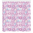 thumbnail image 3 of Ambesonne Pale Pink Shower Curtain, Vibrant Color Bubbles, 69"Wx70"L, Blue Violet Pale Pink, 3 of 3