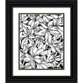 thumbnail image 1 of Murdock, Ramona 26x32 Black Ornate Wood Framed with Double Matting Museum Art Print Titled - BW Floral No. 2, 1 of 4