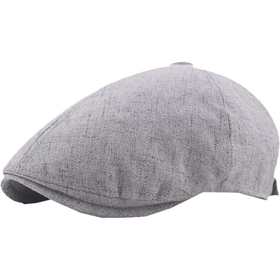 CoCopeaunts Newsboy Hats for Men Women Vintage Octagonal Cap Breathable Linen Artist Painter Hat Retro Ivy Flat Men Beret Hat