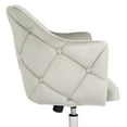 thumbnail image 5 of Impressions Vanity Pearl Tufted 360 Degree Swivel Vanity Chair with Height Adjustable (Cool Grey), 5 of 5