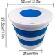 thumbnail image 2 of Cubo plegable de 10 l, tapa de pesca de plástico, cubo portátil para exteriores, limpieza de coche, tapa de palma, cubo azul, 2 of 5