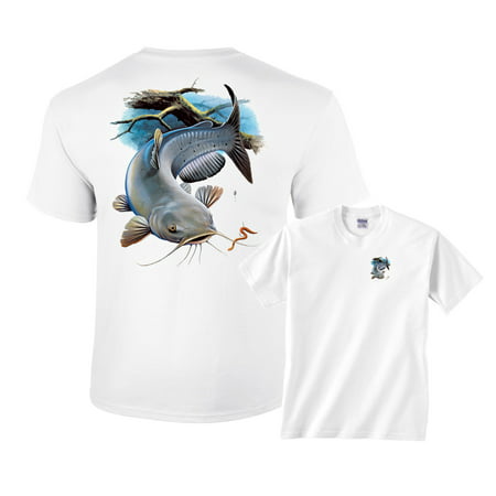 Channel Catfish Going for Worm Fishing T-Shirt (Best Ice Fishing Clothing)