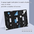thumbnail image 4 of Dailycode Light Switch Plate Covers 2 Gang Wall Plate Plastics Outlet Covers for Kitchen Home Office Decor Irregular Triangle Lines, 4 of 8