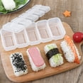 thumbnail image 1 of Herramienta para hacer sushi | Molde de mano Nigiri Onigiri transparente | Moldeador de arroz antiadherente estampado de 5 rollos | Cocina en casa Uso en restaurantes | Liberación fácil | Máquina de, 1 of 6