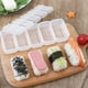 thumbnail image 1 of Herramienta para hacer sushi | Molde de mano Nigiri Onigiri transparente | Moldeador de arroz antiadherente estampado de 5 rollos | Cocina en casa Uso en restaurantes | Liberación fácil | Máquina de, 1 of 6