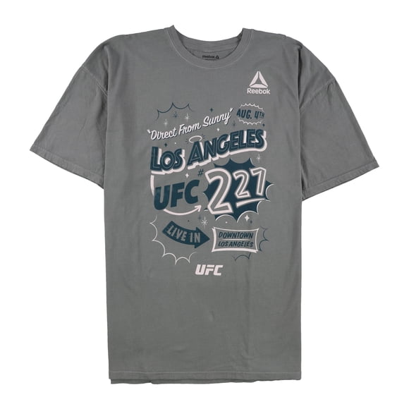 Camiseta gráfica Reebok Direct From Sunny Los Angeles para hombre gris XX-Large