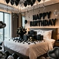 thumbnail image 2 of 251PCS Black Happy Birthday Balloon Set - 16Inch Letter Balloons & 18Inch Heart Foil Balloons for Birthday Party Room Decor, 2 of 5