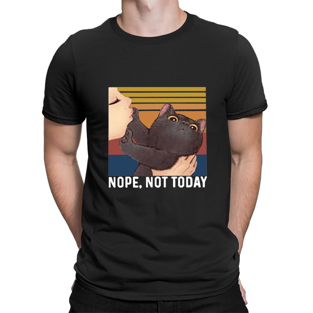 Nope Not Today Coffee T-Shirt Funny Shirt Printed Coffee Lover 100% Cotton Gift T-Shirt