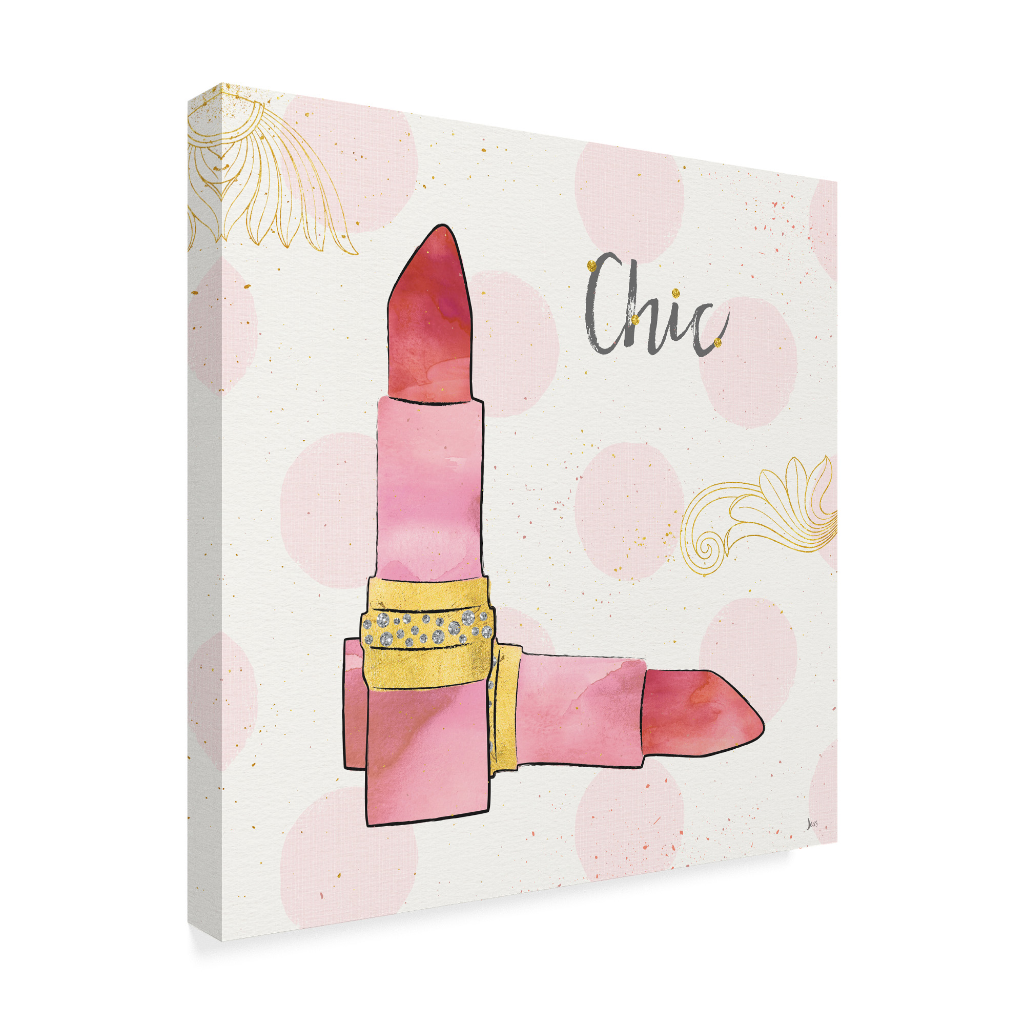 Trademark Fine Art 'Fashion Blooms III Pink' Canvas Art by Jess Aiken