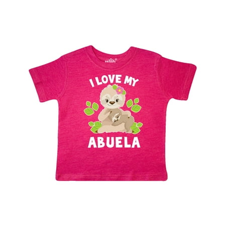 

Inktastic Cute Sloth I Love My Abuela with Green Leaves Gift Toddler Boy or Toddler Girl T-Shirt