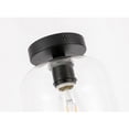 thumbnail image 6 of Collier 1 light Black and Clear glass Flush mount, 6 of 14