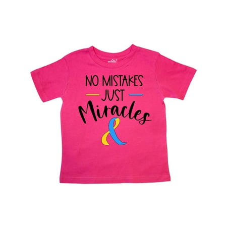 

Inktastic No Mistakes Just Miracles Down Syndrome Awareness Gift Toddler Boy or Toddler Girl T-Shirt