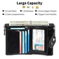 thumbnail image 2 of LOUEBICA Wallet for Men Large Capacity RFID Blocking Leather Bifold Wallet with Double Zipper Pockets and Front Zipper Pocket, 2 of 5
