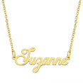 thumbnail image 1 of KISPER 18K Gold Plated Stainless Steel Personalized Name Pendant Necklace, Suzanne, 1 of 6