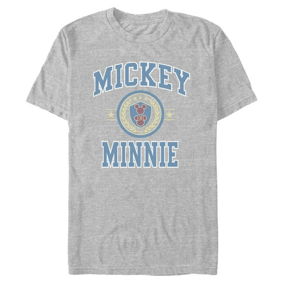 Mens Mickey & Friends Duo College Badge T Shirt