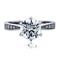 thumbnail image 2 of 14K White Gold 2 Carat Round CZ 6 Prong Classic Solitaire Wedding Engagement Ring, 2 of 4