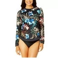 thumbnail image 2 of Hurley Swimwear Long Sleeve Sun Shirt Rash Guard Swimsuit Top Tropical M 1802660, 2 of 2