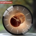 thumbnail image 2 of 12 Inch Modern Luxury Flat Light And Shadow Pattern  Glass Wall Clock Living Room Bedroom Kitchen Home Decoration Wall Clock  (Battery Not Included), 30cm, 2 of 8